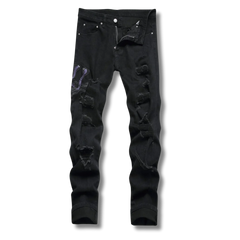 Black Python Jeans